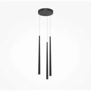 Maytoni Lighting - Maytoni Maytoni Cascade Modern 3 Light Cluster Pendant Ceiling Light Black Integrated LED 4000K