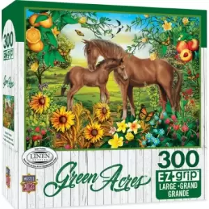 Masterpieces Puzzle Green Acres Neighs & Nuzzles Ez Grip Puzzle 300 piece jigsaw puzzle