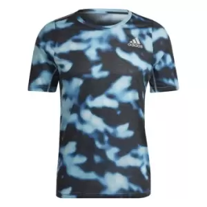 adidas Run Icons T Shirt Mens - Blue