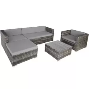 Tectake Rattan Garden Furniture Milano - Dark Grey