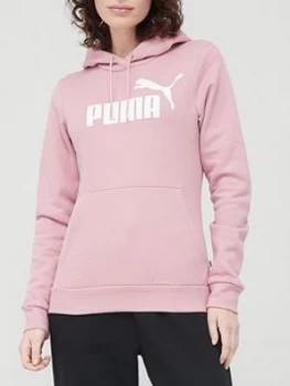 Puma Essential Logo Hoodie - Pink, Size XS, Women