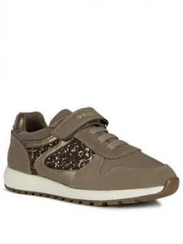 Geox Girls Alben Strap Trainer - Grey