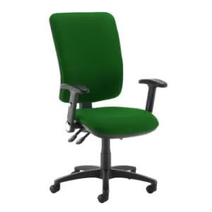 Dams MTO Senza Extra High Back Operator Chair with Folding Arms - Madura Green