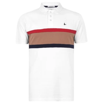 Jack Wills Tupton Cut And Sew Polo - White