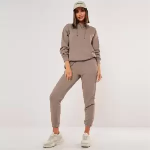 Missguided Hoodie & Jogger Co Ord Set - Brown