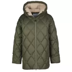 Barbour Womens Aster Quilt Jacket Deep Olive 8