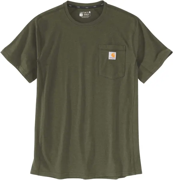 Carhartt Force Relaxed Fit Midweight Pocket T-Shirt, green, Size 2XL