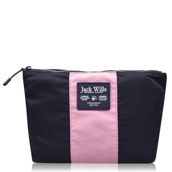 Jack Wills Hayle Large Pouch Bag - Pink Navy