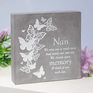 Thoughts Of You Graveside Smooth Concrete Plaque - Nan