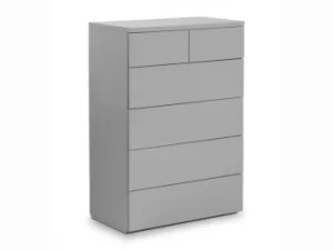 Julian Bowen Monaco Grey High Gloss 42 Drawer Chest Flat Packed