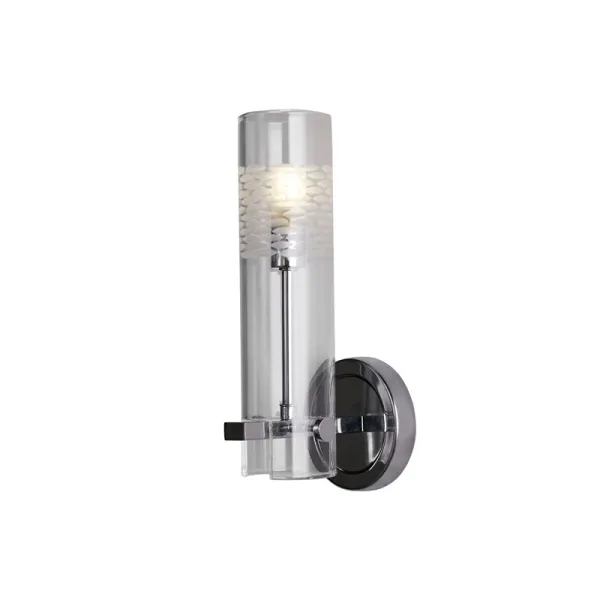 Searchlight Scope Glass Wall Light - Chrome