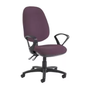 Dams MTO Jota Extra High Back Operator Chair with Fixed Arms - Diablo Pink