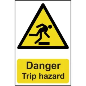 Danger Trip Hazard Self Adhesive Sign - 200 x 300mm