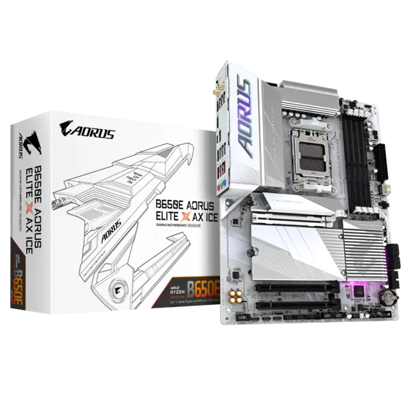 Gigabyte B650E AORUS ELITE X AX ICE ATX AM5 DDR5 WiFi Motherboard