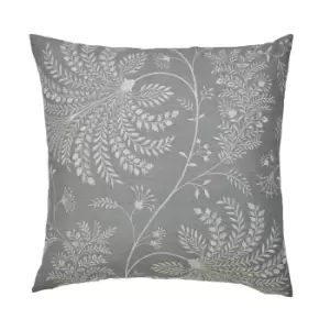 Sanderson King Protea Cushion 45cm x 45cm, Grey & Linen