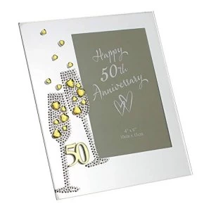 4" x 6" - 50th Anniversary Glass Photo Frame