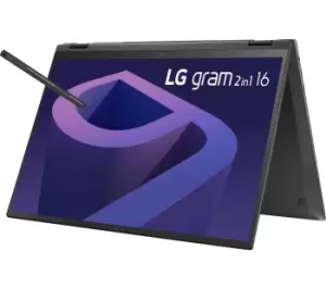 LG gram 16T90Q 16" 2-in-1 Laptop - Intel Core i7, 1TB SSD, Black