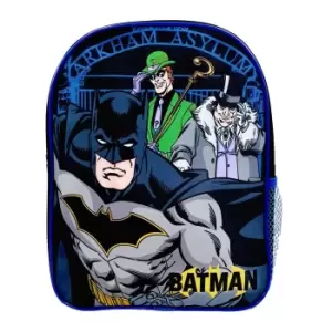 Batman Childrens/Kids Arkham Asylum Premium Backpack (One Size) (Black/Blue)