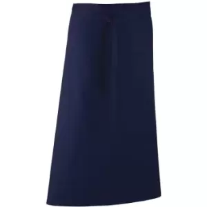 Premier Unisex Colours Bar Apron / Workwear (Long Continental Style) (One Size) (Navy) - Navy