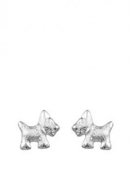 The Love Silver Collection Scottie Dog Studs