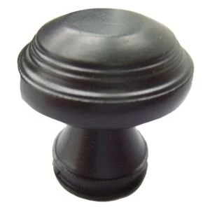 BQ Oil Rubbed Bronze Effect Round Furniture Knob Pack of 1