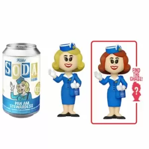 Pan Am Stewardess Vinyl Soda Figure in Collector Can