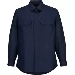 FR69NARM - sz m Bizflame Plus Shirt Anti Static Heat resistant Navy - Navy - Portwest