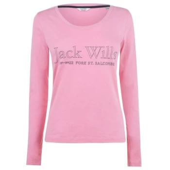 Jack Wills Winstanley T Shirt Ladies - Pink