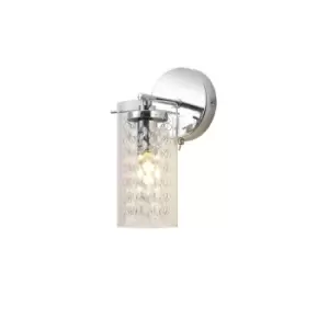 Russia Wall Lamp Switched, E14, Polished Chrome, Crystal, Glass