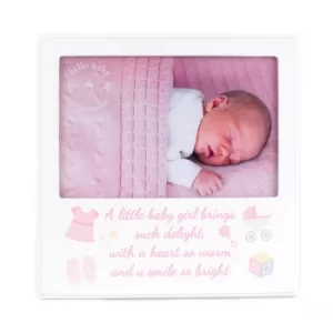 Hello Baby MDF Verse Frame 6" x 4" Baby Girl