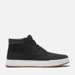 Timberland Maple Grove Leather Chukka For Men In Black Black, Size 11