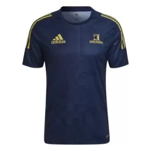 adidas Highlanders Rugby T Shirt Mens - Blue