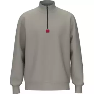 Hugo Durton Quarter Zip Sweatshirt - Beige