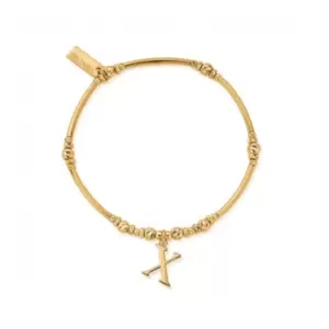 Gold Iconic Initial Bracelet - Letter X