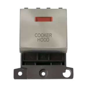 Click Scolmore MiniGrid 20A Double-Pole Ingot & Neon Cooker Hood Switch Satin Chrome - MD023SC-CH