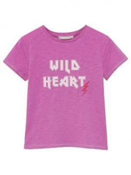 Mintie by Mint Velvet Girls Wild Heart T-Shirt - Purple, Size Age: 5-6 Years, Women