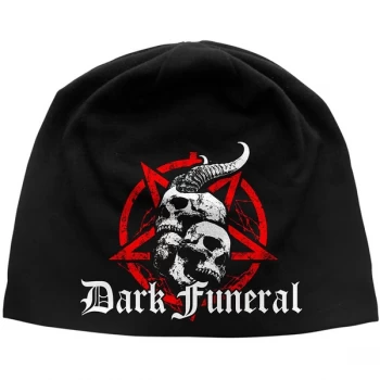 Dark Funeral - Skulls & Pentagram Unisex Beanie Hat - Black