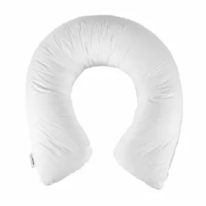 U Shaped Comfort Pregnancy Pillow Goose Feather and Down - White - Homescapes