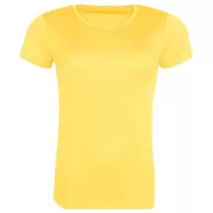 Awdis Womens/Ladies Cool Recycled T-Shirt (L) (Sun Yellow)