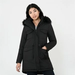 Firetrap Parka Jacket Ladies - Black