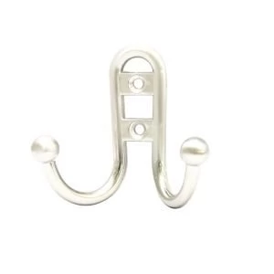 BQ Chrome effect Zinc alloy Double robe hook