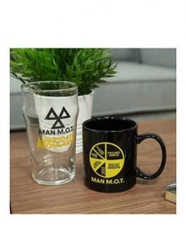 Ministry Of Humour Mug & Beer Glass - Man M.O.T.