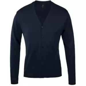 SOLS Mens Golden V Neck Cardigan (M) (Navy)