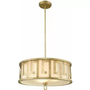 Loops - 3 Bulb Ceiling Pendant Light Fitting Distressed Gold LED E27 60W Bulb