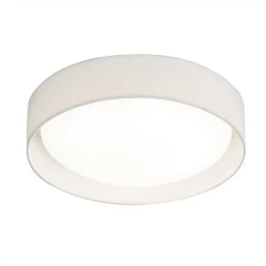 LED Round Flush Ceiling Light with White Shade