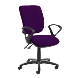 Dams MTO Senza High Back Operator Chair with Fixed Arms - Blizzard Grey