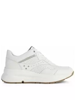 Geox Geox D Backsie A Trainer - White Gold, White, Size 7, Women