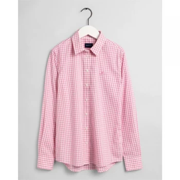 Gant Gingham Broadcloth Shirt - 663 SEA Pink