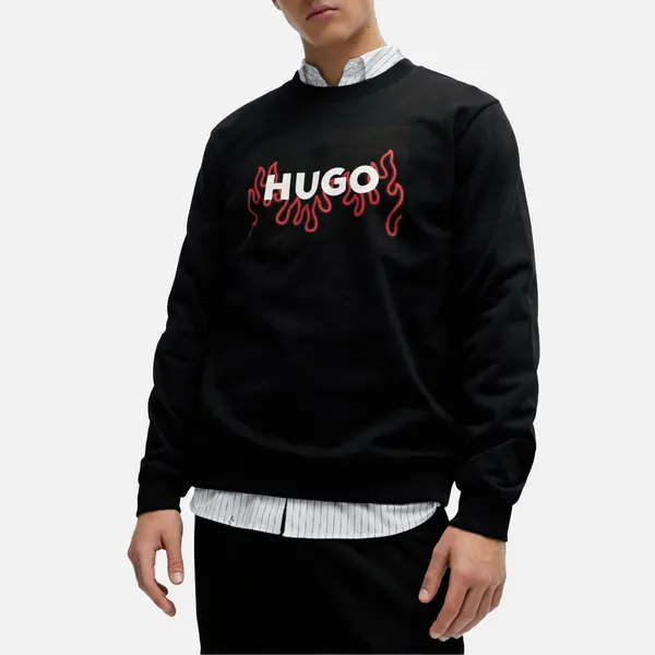 HUGO Duragol_U241 Graphic Flame Cotton Sweatshirt - L