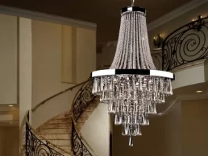 Palace 22 Light Dimmable Crystal Chandelier with Remote Control Chrome, G9